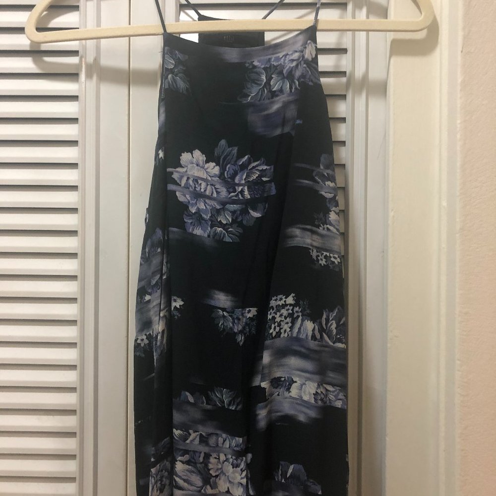 Tibi Print Silk Halterneck Top